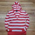 American Eagle Outfitters Sweaters | American Eagle Outfitters Hoodied Sweater | Color: Red/White | Size: L