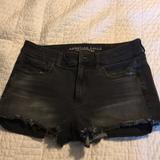 American Eagle Outfitters Shorts | American Eagle High Rise Black Jean Shorts Size 10 | Color: Black/Gray | Size: 10