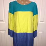 Anthropologie Dresses | Anthropologie Color Block Shift Dress-10 | Color: Blue/Green | Size: 10