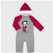 Disney Matching Sets | 2pc Mickey Mouse Romper And Hat Set - Gray 0-3m | Color: Gray | Size: 0-3mb