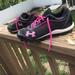 Under Armour Shoes | Girls Under Armour Cleats. Pink And Black- | Color: Black/Pink | Size: 6 Youth