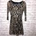 Anthropologie Dresses | Anthropologie Maeve Black Gold Lace Dress | Color: Black/Gold | Size: 2