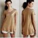 Anthropologie Tops | Anthropologie Bordeaux Gold Linen Top | Color: Gold | Size: Xs