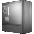 Cooler Master MasterBox NR600 - ATX-Mid-Tower-PC-Gehäuse mit Seitenwand aus gehärtetem Glas, mehreren Luftstromkonfigurationen, 2 vorinstallierten Lüftern (120 mm), Kabelmanagement - ohne ODD