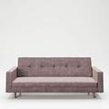 PLAYBOY Bettsofa mit verstellbarer Rückenlehne, Samtstoff in Rosa, Rose Quartz, stabile Massivholzfüsse, Sofabett, Sofa mit Bettfunktion, Gästebett, Samtbezug, Samt, Retro-Design, Club-Stil, 3-Sitzer