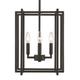 Golden Lighting Tribeca 12 Inch 4 Light Mini Chandelier - 6070-4 BLK-BLK