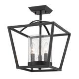 Golden Lighting Mercer 12 Inch Semi-flush/Pendant - 4309-SF BLK-BLK-SD