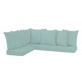 3-Piece Banquette Seat Cushion & Back Pillow Set - 30", 48" & 19" Corner - Canvas Navy - Ballard Designs Canvas Navy - Ballard Designs