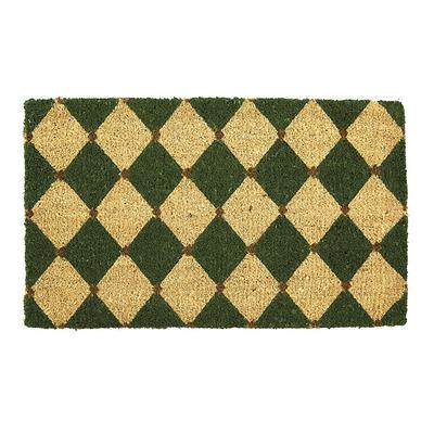 French Creel Coir Mat - Green, Medium - Ballard Designs