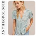 Anthropologie Tops | Anthropologie Talia Embroidered Top, S - Nwt | Color: Blue/White | Size: S
