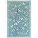 Dragonfly Flight Rectangle Rug, 7'10" x 9'10", Turquoise