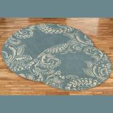 Kamaria Round Rug Parisian Blue, 5'3" Round, Parisian Blue