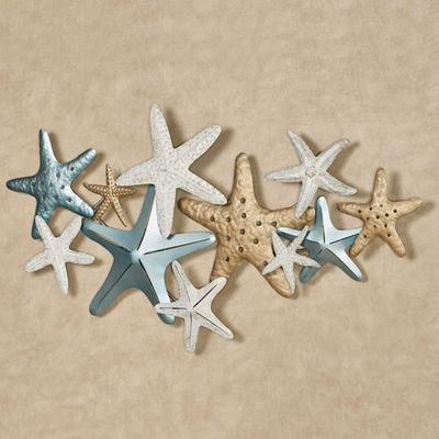 Starfish Collage Wall Art Gold/Ivory , Gold/Ivory