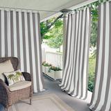 Highland Stripe Tab Top Curtain Panel Dark Gray, 50 x 95, Dark Gray