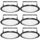 Viugreum 6 Pack 300W UFO LED High Bay Light, 30000LM Ultra Thin LED Warehouse Lighting 6500K Daylight White, IP65 Waterproof Commercial Bay Lighting Shop Area Workshop Garage Lights Fixtures