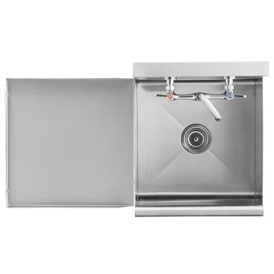 Steelton 18" x 18" x 14" Utility Sink with Drainboard and (1) 8" Center Faucet