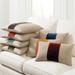 Velvet Colorblock Linen Pillow Cover - Natural Doe, 20" x 20" - Ballard Designs Natural Doe 20" x 20" - Ballard Designs