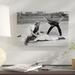 East Urban Home '1950s Little League Umpire Calling Baseball Player Safe Sliding into Home Plate' Photographic Print on Wrapped Canvas | Wayfair