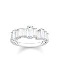 Thomas Sabo Damen-Ring Weiße Steine Baguette-Schliff 925 Sterlingsilber TR2269-051-14-56