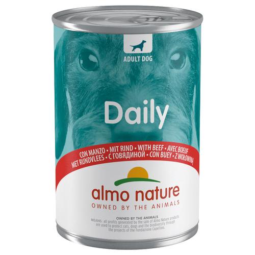 12 x 400 g Sparpaket Almo Nature Daily Dog Rind Hund Nassfutter