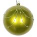 Vickerman 616840 - 4" Lime Candy Glitter Curtain Ball Christmas Tree Ornament (4 pack) (MT194573D)