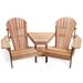 Union Rustic Ardoin Athena Corner Tete-a-Tete Wood/Natural Hardwoods in Brown/White | 37 H x 69 W x 42 D in | Outdoor Furniture | Wayfair TT42U