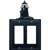 Village Wrought Iron Lighthouse Double GFI 2-Gang Duplex Outlet Wall Plate in Black | 8 H x 4.63 W x 0.02 D in | Wayfair EGG-10