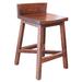 Gracie Oaks Coralie Solid Wood 24" Counter Stool Wood in Brown | 28.75 H x 18 W x 18 D in | Wayfair 085F566D9C3249DC8244A20D1B597F64