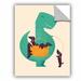 Zoomie Kids Trex & the Basket Removable Wall Decal Vinyl in White | 48 H x 36 W in | Wayfair 5jfl010a3648p