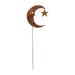 Dakota Fields Tangier Moon & Star Rusted Garden Stake Metal | 35 H x 7.5 W x 0.18 D in | Wayfair 0FD0B79C7E8D4ECAB8E6CE6C1F095C17