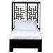David Francis Furniture Ohana Low Profile Standard Bed Wood/Wicker/Rattan in Black | 66 H x 42 W x 80 D in | Wayfair B5065BED-T-S129