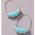Anthropologie Jewelry | Anthropologie Farin Crescent Turquoise Earrings | Color: Blue | Size: 2”