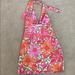 Lilly Pulitzer Dresses | Lilly Pulitzer Floral Halter Dress Size 2 | Color: Orange/Pink | Size: 2