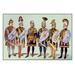 Buyenlarge 'Odd Fellows: Guards of the Court' Painting Print in Brown/Green | 20 H x 30 W x 1.5 D in | Wayfair 0-587-07121-4C2030