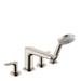 Hansgrohe Talis E Double Handle Deck Mounted Roman Tub Faucet Trim w/ Diverter & Handshower in Gray | 9 H in | Wayfair 71744821