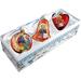 G Debrekht Holiday Splendor 3 Piece Holiday Shaped Ornament Set Glass in Blue/Red | 3.5 H x 3 W x 3 D in | Wayfair 73751-B3