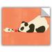 Zoomie Kids The Pug & the Panda Removable Wall Decal Vinyl in Orange | 18 H x 24 W in | Wayfair 5jfl009a1824p