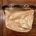 Coach Bags | Coach Limited Edition Suede Shoulder Bag Purse | Color: Gold | Size: Os