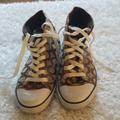 Coach Shoes | Canvas Logo Coach Sneakers | Color: Tan | Size: 10