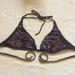 Anthropologie Swim | Anthropologie Rhinestoned Triangle Top | Color: Brown/Purple | Size: L