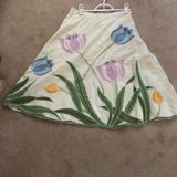 Anthropologie Skirts | Anthropology Tulip Skirt | Color: Green/Pink | Size: 4