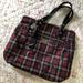 Coach Bags | Coach Poppy Large Shoulder Purse Tote Plaid Red | Color: Black/Red | Size: Os