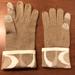 Coach Accessories | Coach Logo C Tan Beige Shimmer Wool Touch Gloves | Color: Cream/Tan | Size: Os