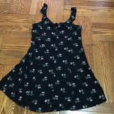 American Eagle Outfitters Dresses | Floral Mini Dress | Color: Black | Size: M