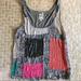 Anthropologie Tops | Anthro Sequin Tank Top | Color: Gray/Pink | Size: Xs