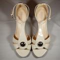 Coach Shoes | Coach Hellena Cream Open Toe Heel Sandal | Color: Cream | Size: 9