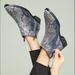 Anthropologie Shoes | Anthropologie Vanessa Wu Snake Print Ankle Boots | Color: Blue/Gray | Size: 9