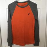 American Eagle Outfitters Shirts | Brand New American Eagle Thermal Shirt | Color: Gray/Orange | Size: S