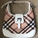 Burberry Bags | Burberry White Leather Canvas Hobo Bag | Color: Cream/White | Size: Os