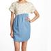 Anthropologie Dresses | Lilis Closet Dress Chambray Polka Dot Cotton Dress | Color: Blue/Cream | Size: S